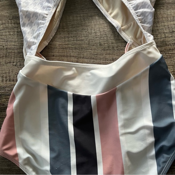 Nani Swimwear. Womens neutral color one piece swimsuit. Size medium. - Picture 8 of 14